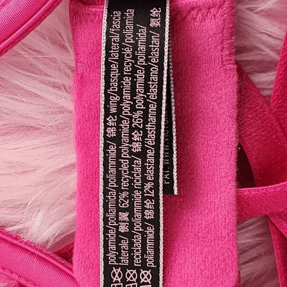 💕 NWT Victoria’s Secret Very Sexy Low Cut Demi Pink Mesh M-DD #7282 💕